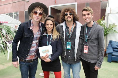 Justin and I with Elliot Hammond from The Delta Riggs